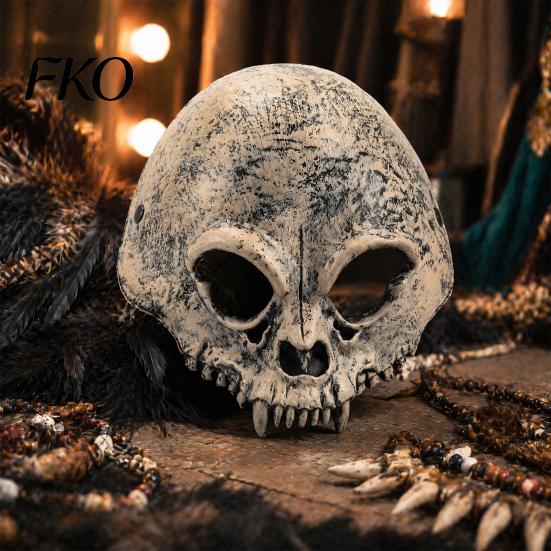Masque Crâne en Mousse Halloween Demi-Masque, Horreur avec Sangle Réglable, Mascarade Durable pour Hommes Adultes, Accessoires de Fête Déguisement Cosplay