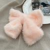Plush Big Bow Hairpin Velvet Back Head Hairpin Versatile in Winter Furry Hair Clip Top Hair Accessories Headwear