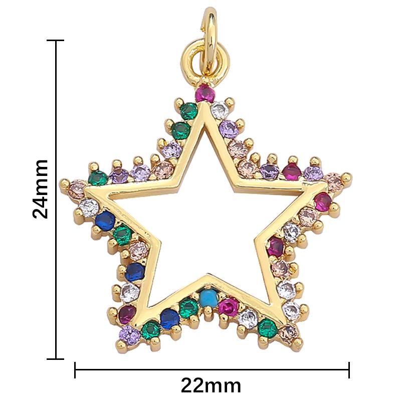 1Pcs Various Style Metal Zircon Pendants For Making DIY Bracelet Necklace Earring Key Chain