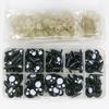 100pcs/box Round Shape Diy Doll Eyes Kit Crafts 5Sizes Black Screw Eyes  For Toys