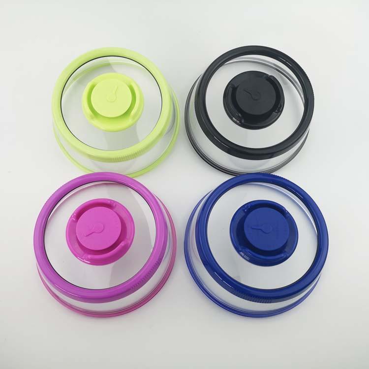 

1Pc Press-type Silicone Vacuum Food Preservation Lid 25.4 * 6.5 cm чорний