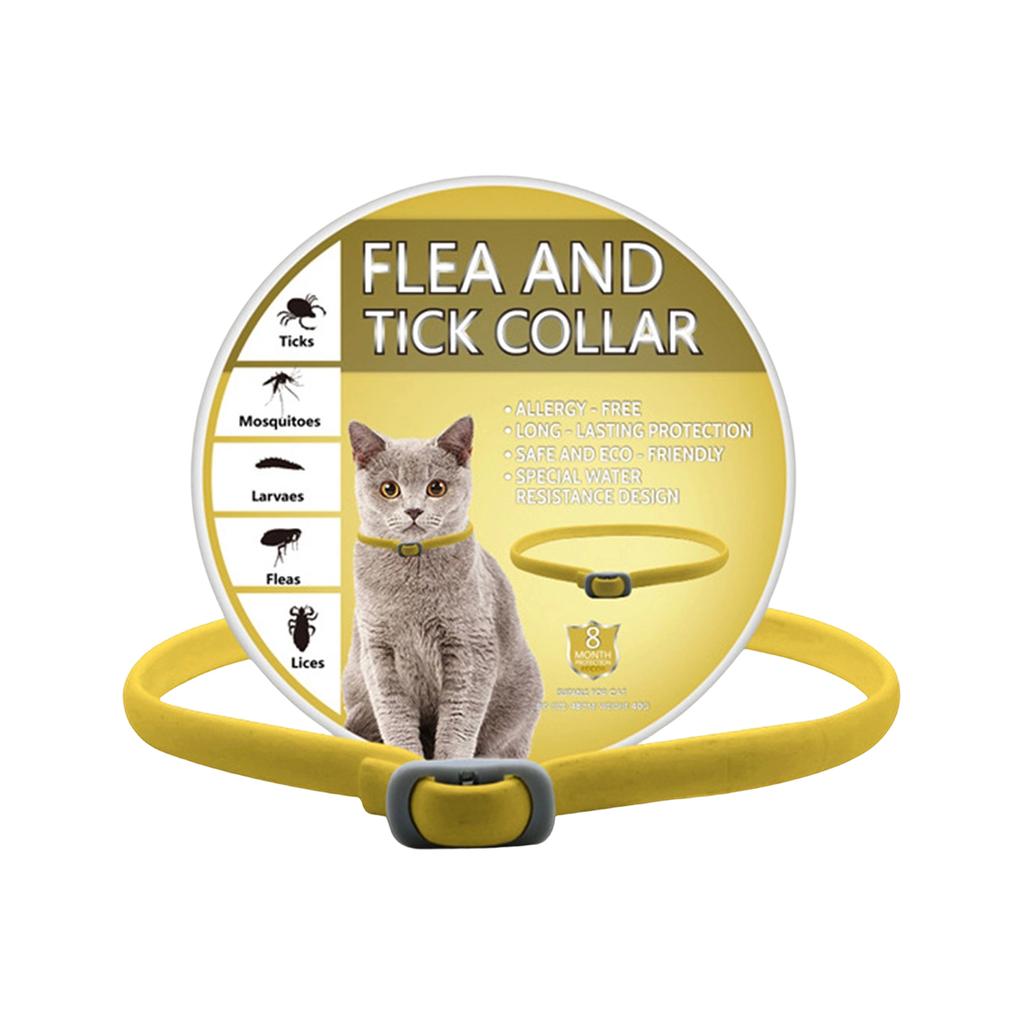 Flea And Tick Collar - 8 Months , -Free, Water Proof & Adjustable With Multiple Color Options For Cats