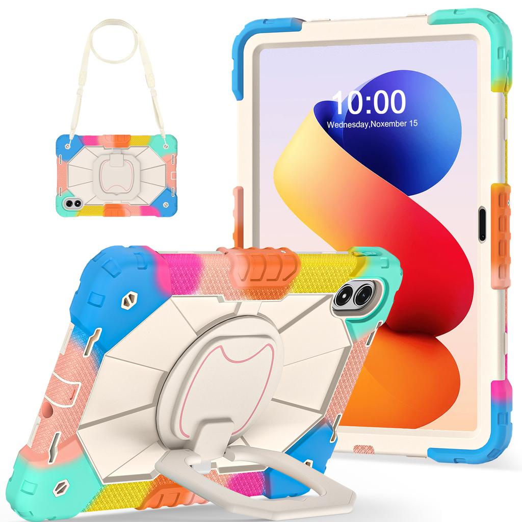 Tablet Case For Xiaomi Redmi Pad 2 Pro Silicone + PC Hand Grip Kickstand Cover with Shoulder Strap