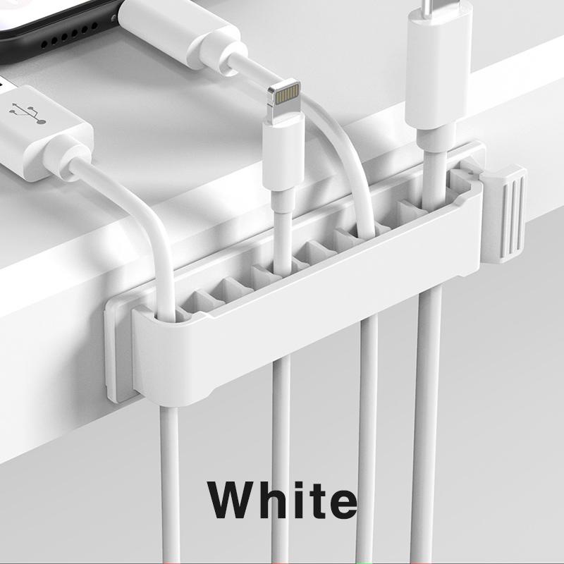 Multipurpose Self-Adhesive Buckle Nail-Free Cable Clips Plastic Cable Organizer Clips Winder Desktop Cord Management Cable Holde