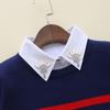 Versatile Fake Collar Blouse Fake Collar Rhinestone Shirt White Decorative Fake Collar B119