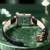2025 New Small Green Watch Women's Light Luxury Retro Small Square Plate Simple Temperament Women's Watch