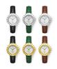 Leomteun Round Crystal Women'S Leather Watch Bloom