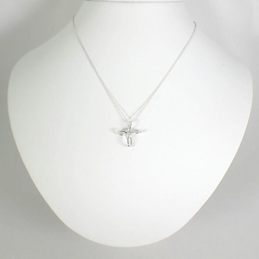 [Used] TIFFANY 925 Open Cross Infinity Pendant/g508-53