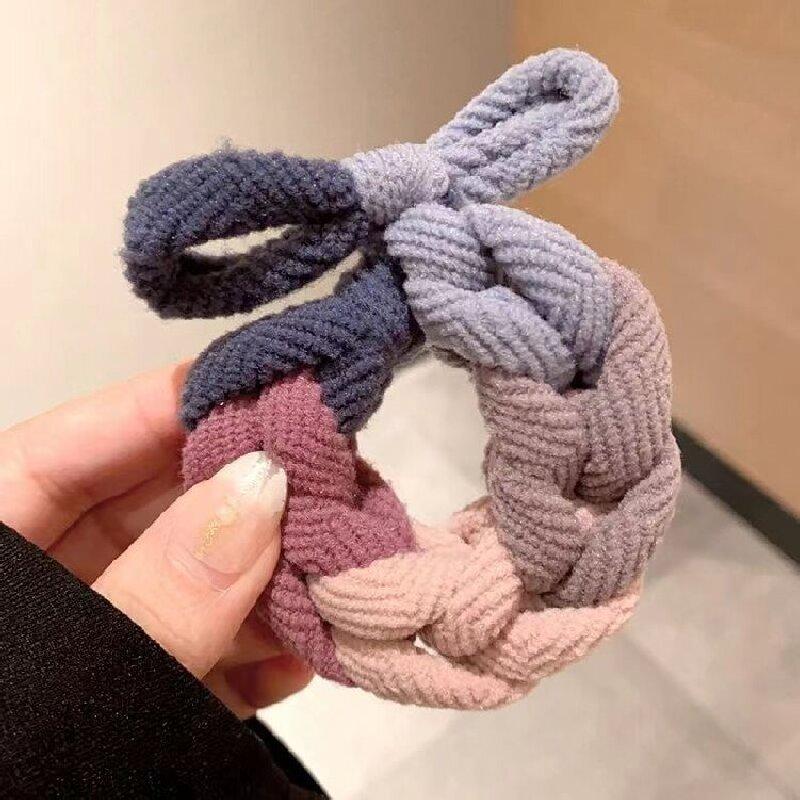 1/5pcs Women's Hair Rope Braided Headband High Elasticity Durable Headband Rubber Band Headband