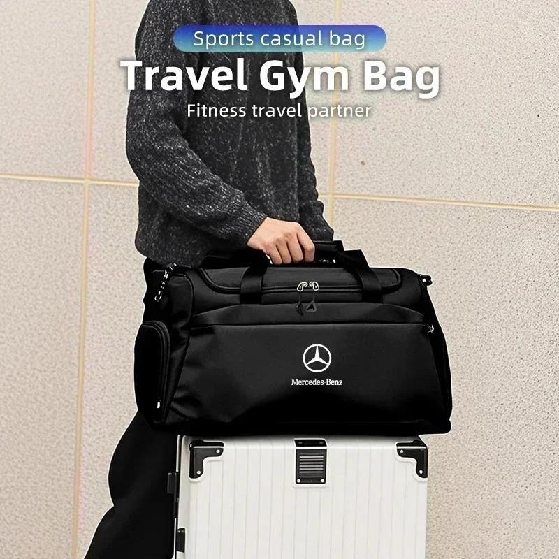 FA01 Auto Sporttasche Große Kapazität Umhängetasche Reise Rucksack Zubehör Für Mercedes Benz AMG A C E Klasse W201 W210 W108 W204 W205 W
