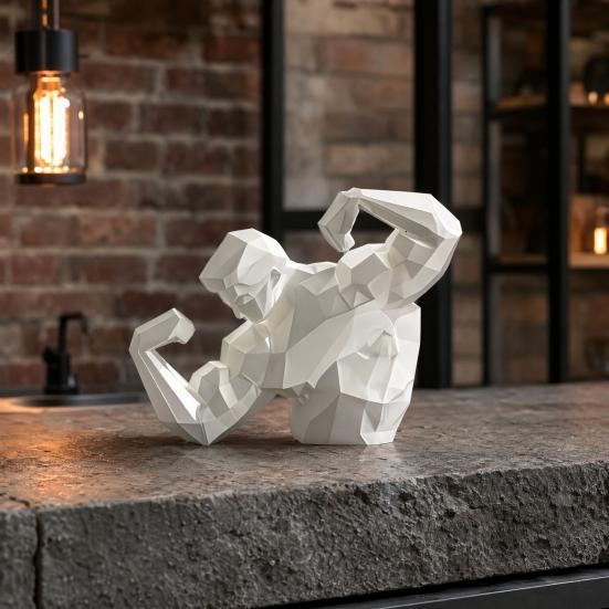 Muskulöser Mann Bodybuilder Statue, Männliche Oberkörperfigur, 3D Gedruckte Muskelmann Figur, Geschenke für Fitnessstudio-Leute, Männer