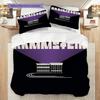 Rammsteins Industrial Rock Legacy Three-piece Set (1 * Duvet Cover + 2 * Pillowcase, Without Core) 2D Flat Soft and Comfortable Bedding Set