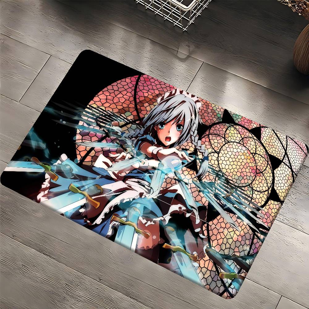 

Сакуя Изаёй Мультяшный Коврик для Пола Дешевле Противоскользящий Современный Коврик для Гостиной Балкона с Принтом Прикроватные Коврики 40x60 cm