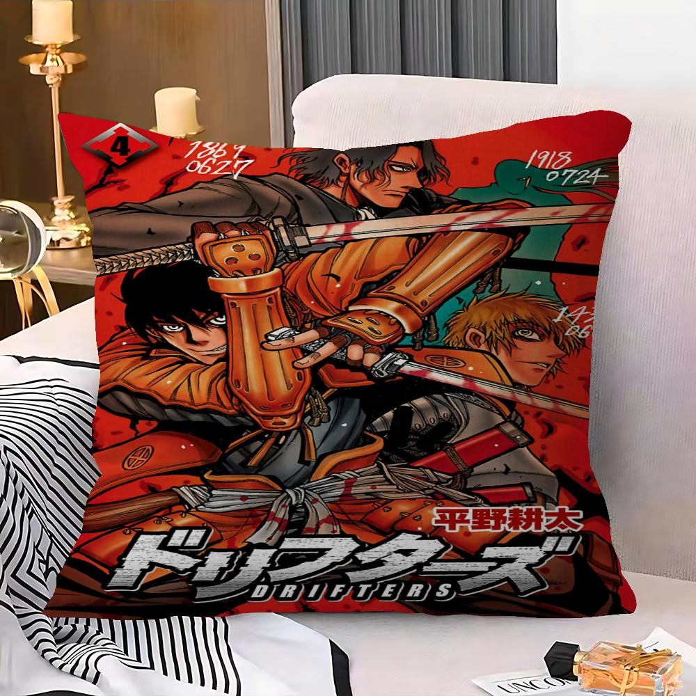 DRIFTERS Pillowcase Toon Gift Cushion Cover Bedroom Home Sofa Chair Seat Decor Pillow Case