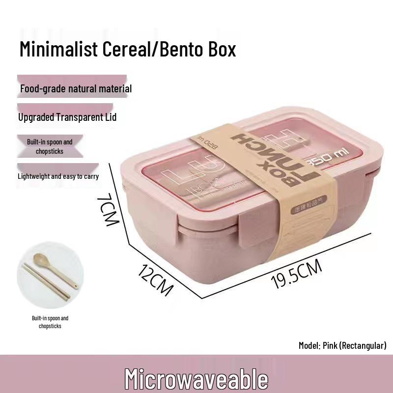 Wheat Straw Microwaveable Divided Bento Lunch Box