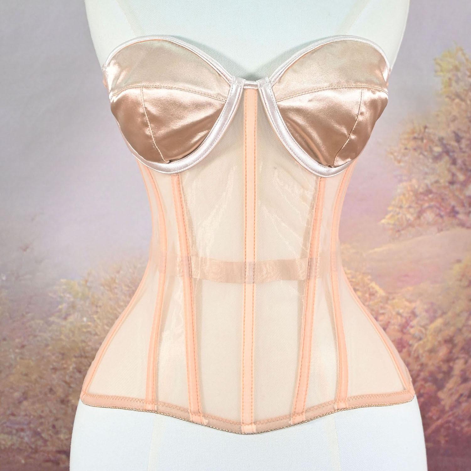 Women Firm Mesh Corset Sexy Bustier