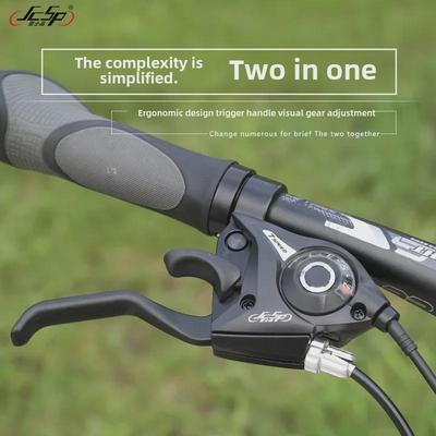 Palanca de cambios para bicicleta de montaña con freno integrado de 21/24 velocidades, palanca de cambios de una sola pieza de aleación de aluminio de 7/8 velocidades
