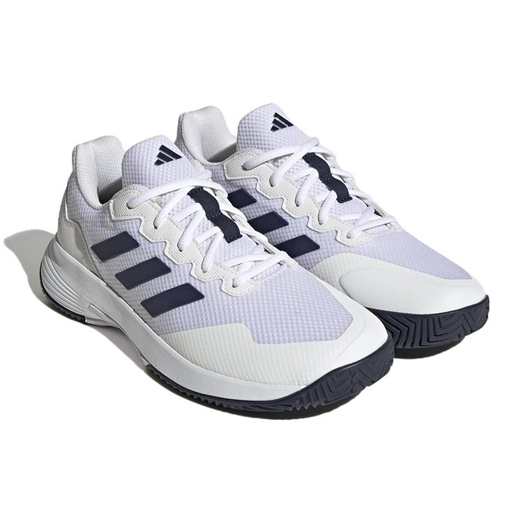 Adidas GameCourt 2.0 Weiß Team Marine Unisex Sneaker Wolkenweiß Team-Marineblau HQ8809