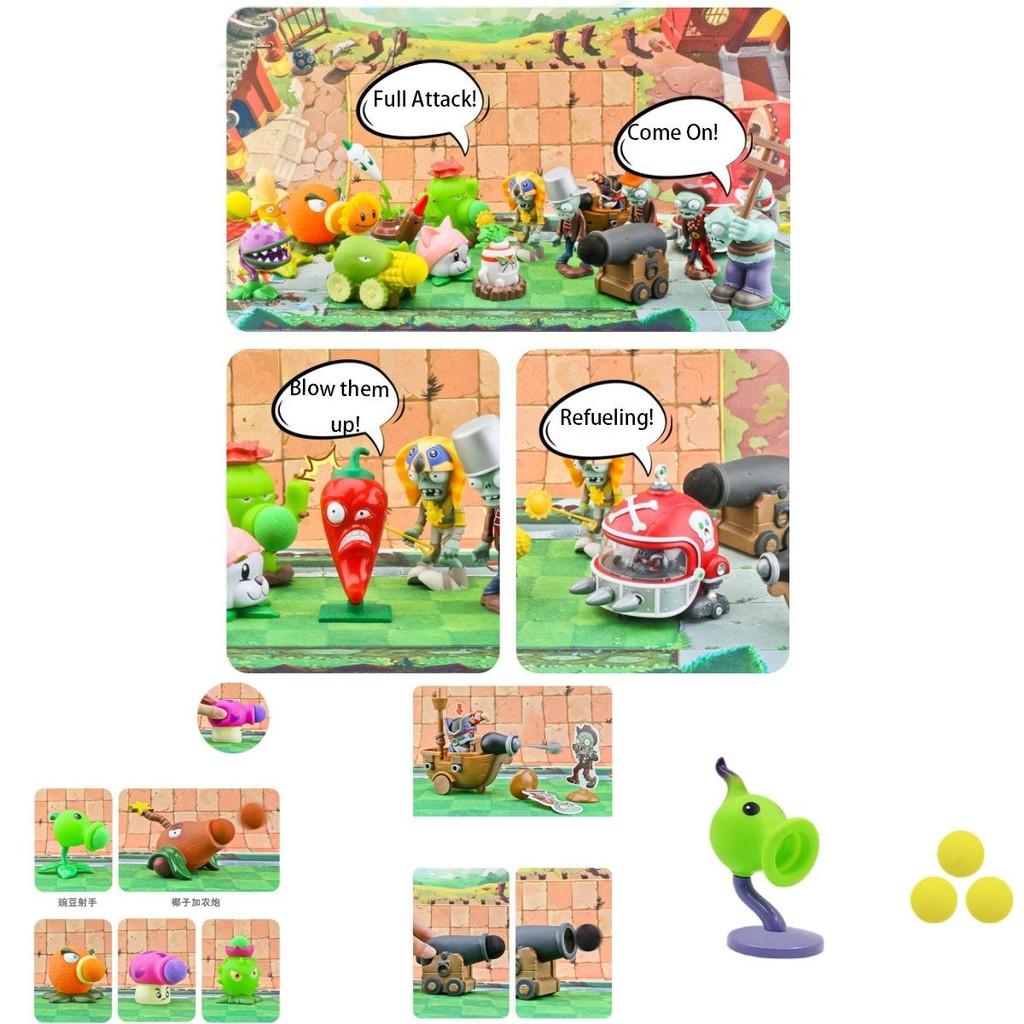 Plant Vs. Zombie Toy Olive Machine Gun With Pea Clip And Corn Shooter Accessories