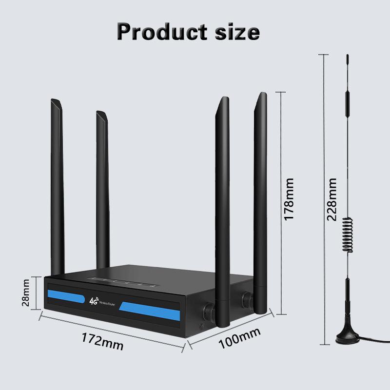 

4G/5G Industrial Wireless CPE Router with Outdoor Antenna European Standard Power Supply