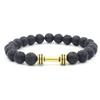 Volcanic Rock 8MM Lava Dumbbell Bracelet for Essential Oils