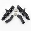 Motorcycle Exhaust System Dual Pipe Slip on Middle Pipe For Kawasaki Z1000 10-17