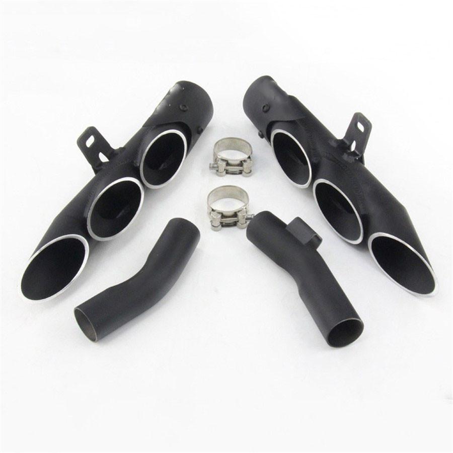 Motorcycle Exhaust System Dual Pipe Slip on Middle Pipe For Kawasaki Z1000 10-17