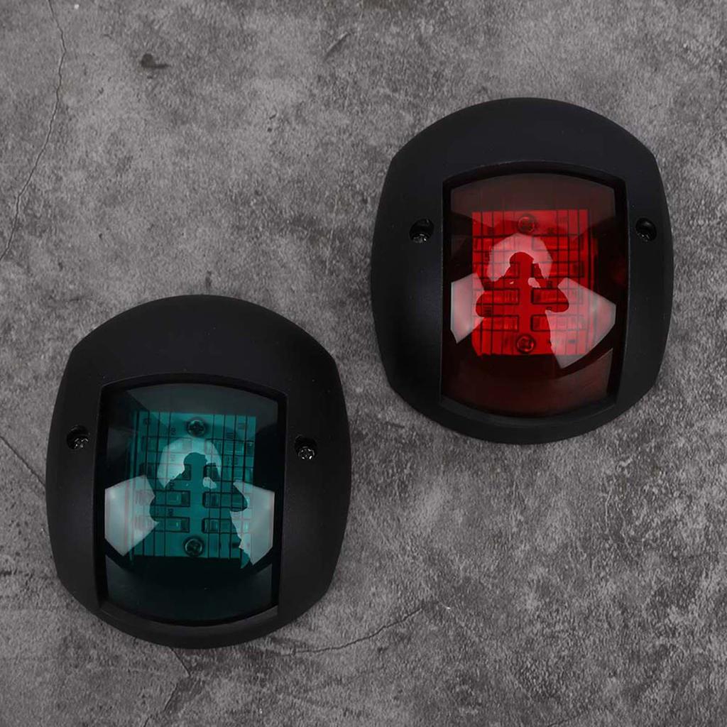 Pair of Signal Lamp Spherical Red Green LED Waterproof Boat Navigation Light  12V-24V 3W