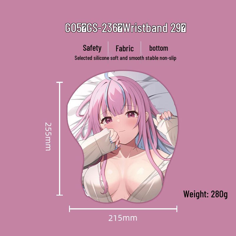 Beautiful Anime 3D Silicone Wrist Rest Mouse Pad - Creative Design, Hot Selling