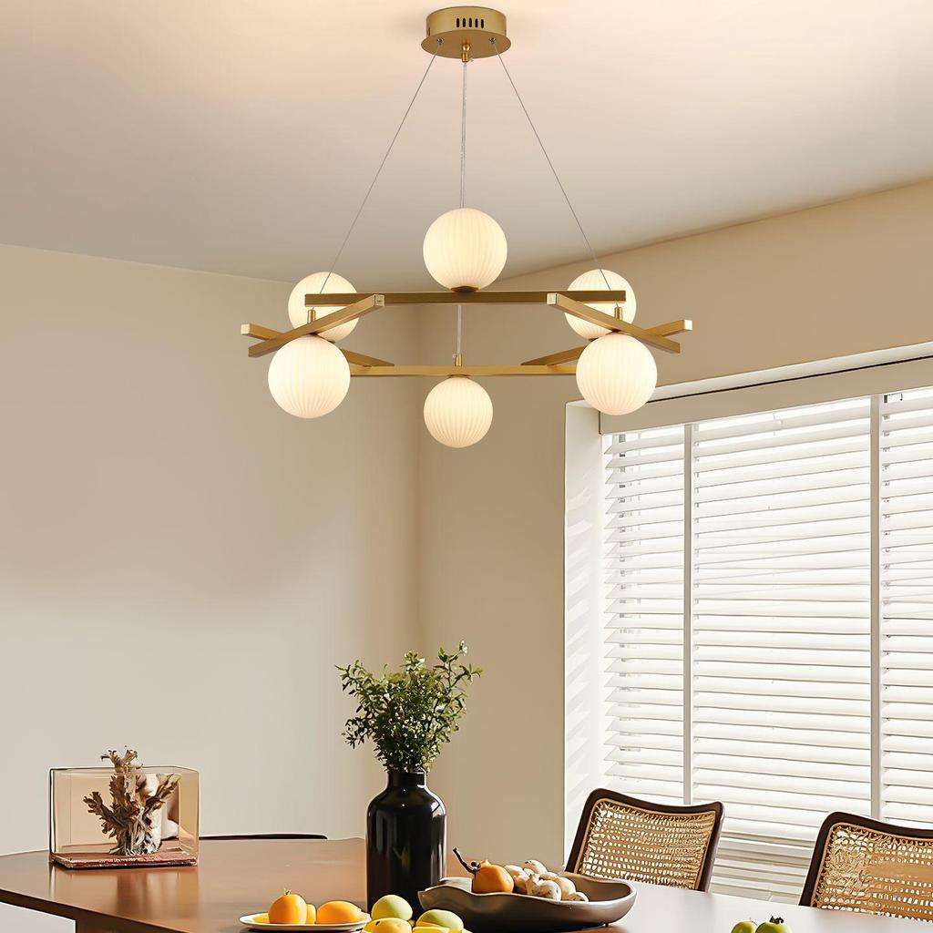 Nordic Modern Luxury Chandelier - Minimalist Living Room, Bedroom & Restaurant Lighting Fixture with Unique, Atmospheric Design.