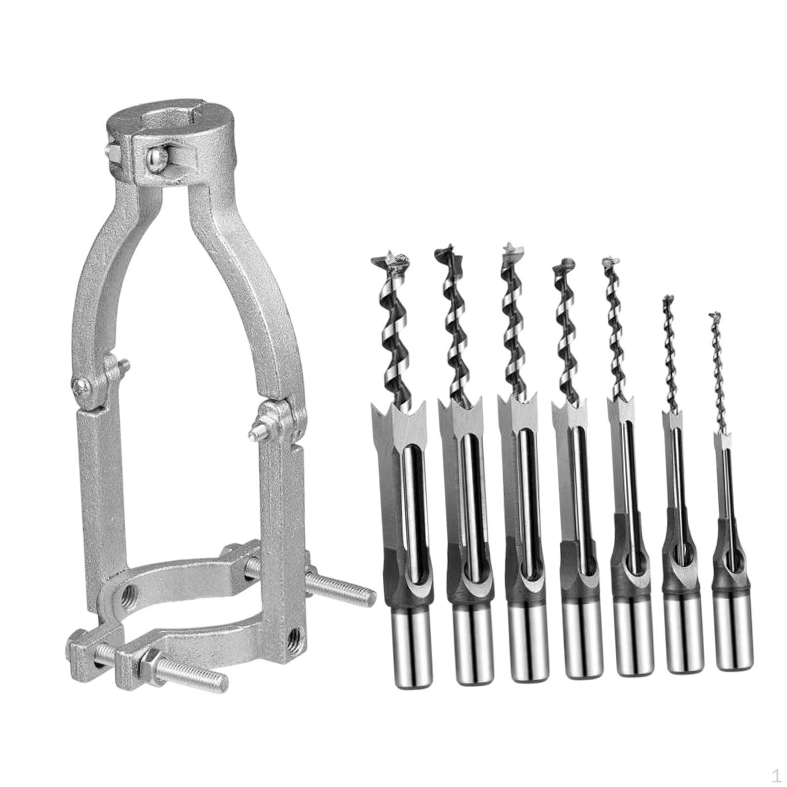 

Square Hole Drill Bit Adapter for Hand Mortising Tool Parts 5 Pieces and Adapter