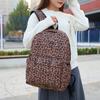 Three-Piece Backpack Set Large Capacity Women's Leopard Print Backpack Student Schoolbag