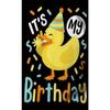European Size Boys Round-neck Short-sleeved T-shirt with Birthday Theme and Cartoon Duck Pattern Print