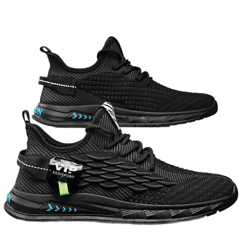 Men's Shoes Spring and Summer Coconut Breathable New Mesh Men's Casual Running Non-slip Sports Shoes Versatile Flying Woven Trendy Shoes