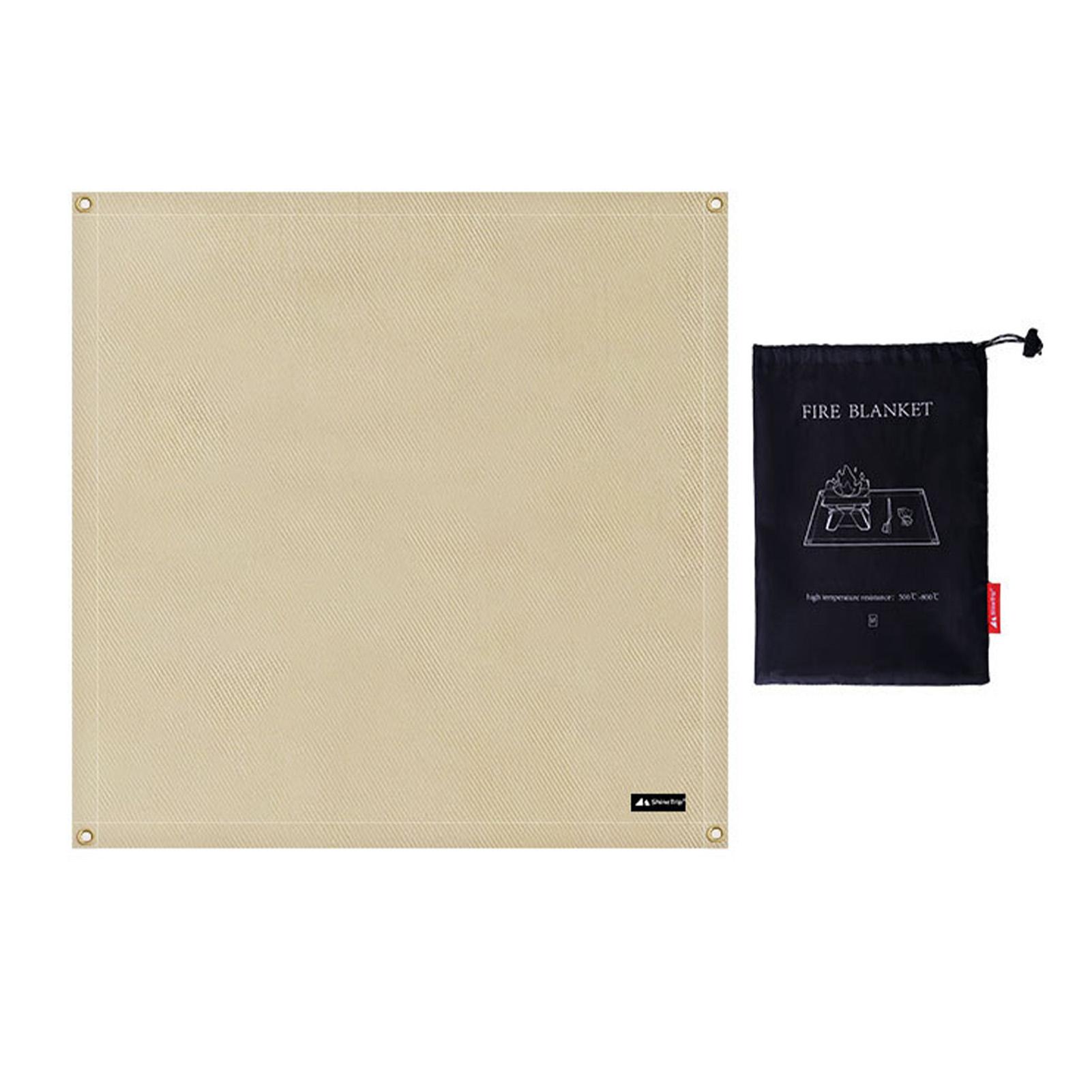 BBQ Grill Mat Outdoor Picnic Fire Pit Mat High Temperature Resistant Glass Fiber Fireproof Cloth