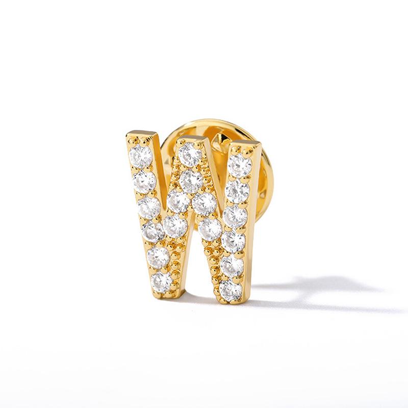 A-Z Letter Brooches For Women Initial Name Brooch Pins For Suit Shirt Collar Accessories   Brooch Jewelry