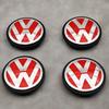 VW GTI GOLF 2026 Heiß für VW VOLKSWAGEN 4 Stück 65mm Rot VW Auto Radnabenkappen für Volkswagen VW R GTI Golf 6 Passat CC Magotan T