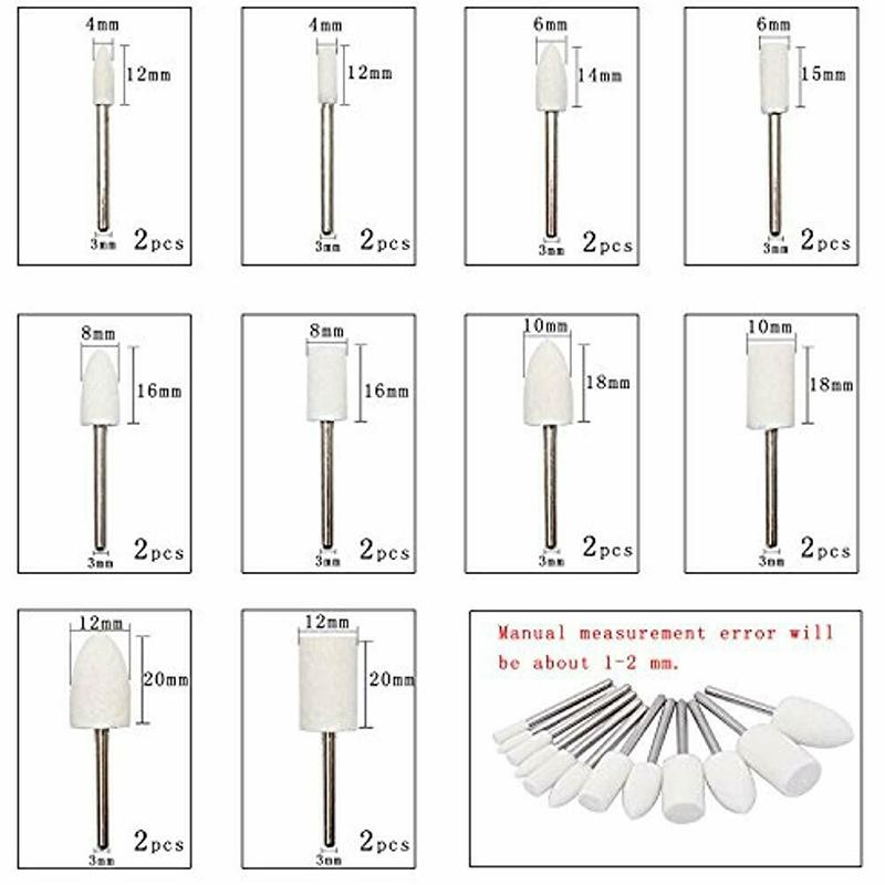 Glass Grinding heads Polisher Rotary tools Wool Buffing Wheels Mandrel