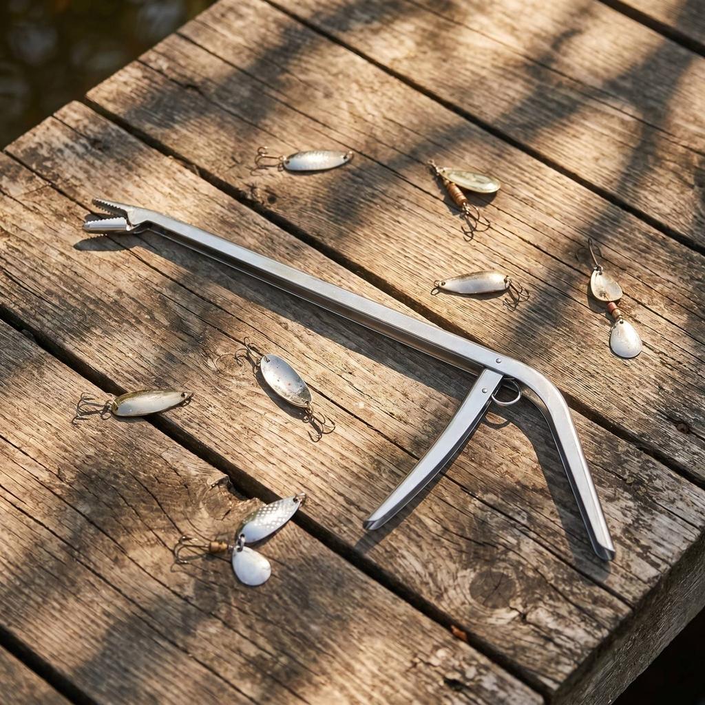 Stainless Steel Fish Hook Remover Fishing Tool Ergonomic Handle Hook Extractor for Outdoor Angling and Tackle Management