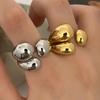 Color Asymmetric Water Droplets Rings For Women Simple Fashion Open Golden Ring Korean Design Jewelry