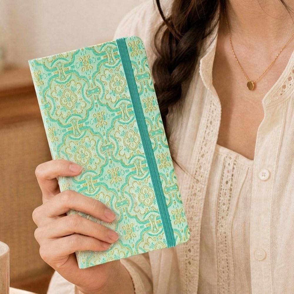 A6/A5 Elastic Band Notebook Thick Paper Pocket Notebook Stylish Vintage Journal Desk Use