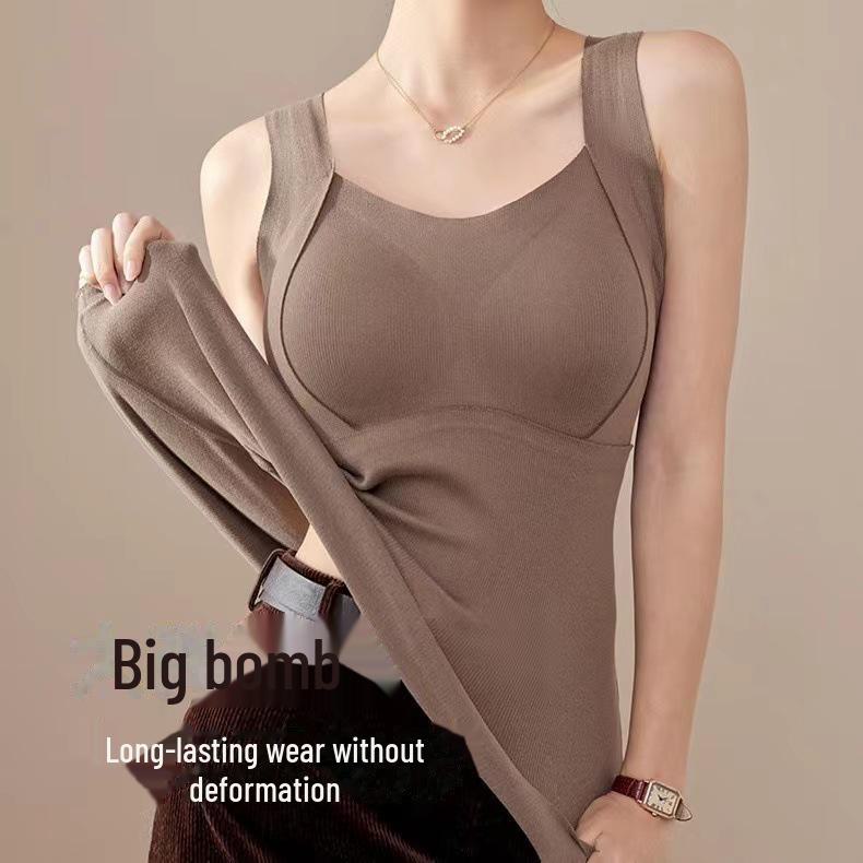 

Женский жилет из немецкого бархата с подогревом и нагрудной накладкой - тонкий нижний слой для осени/зимы Medium [35-50 kg]