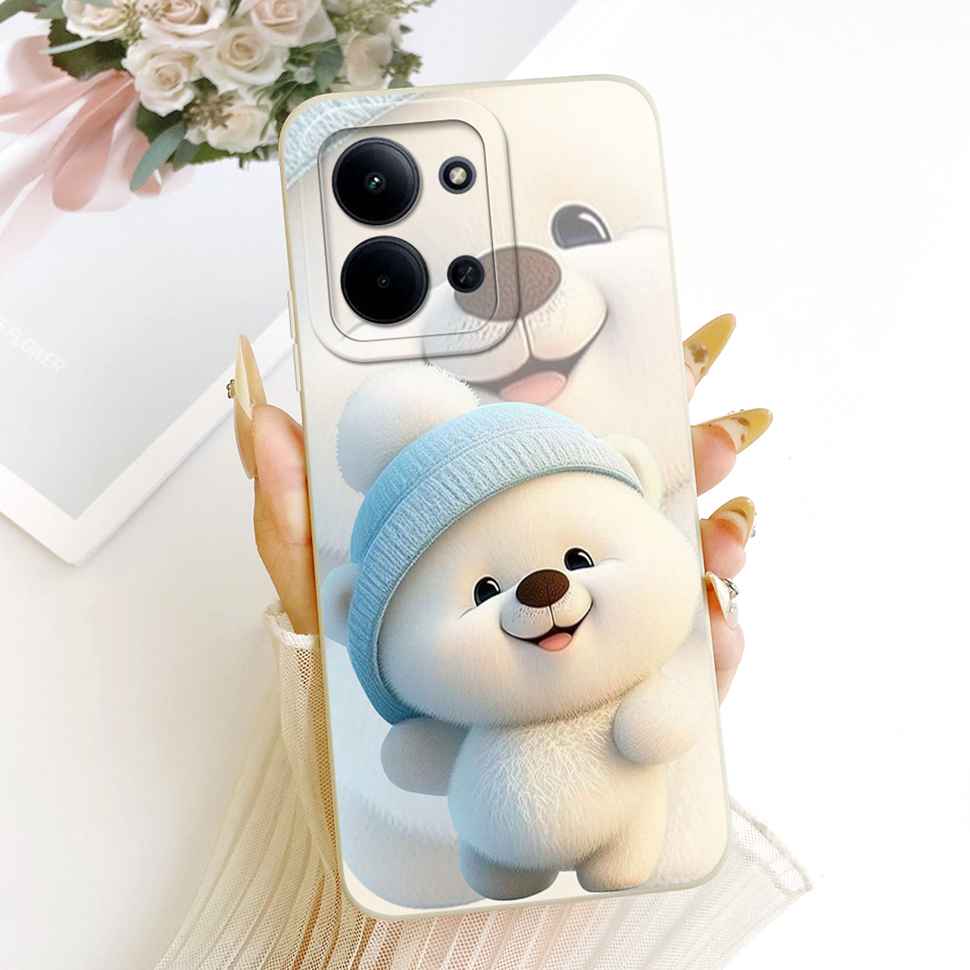 For Xiaomi Redmi 15C 4G Case Cute Couple Flower Cartoon Cover Phone Case For Xiaomi Redmi 15C Redmi15C 4G 5G Back Cover Capa