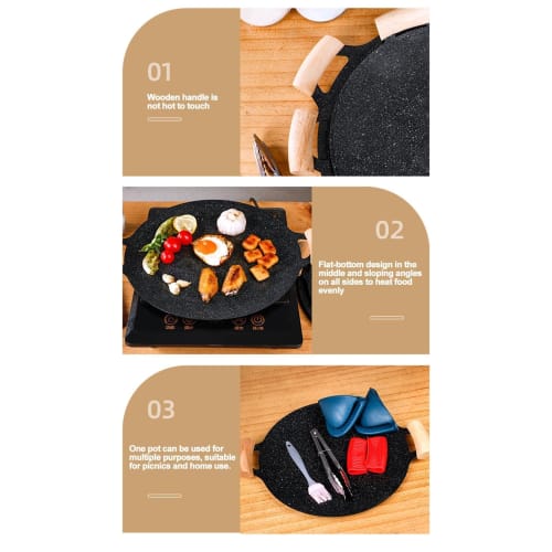 Multi-purpose griddle, yakiniku plate, iron plate, grill pan, multi-functional grill, griddle pan, yakiniku grill, uniform heat conduction, non-stick,