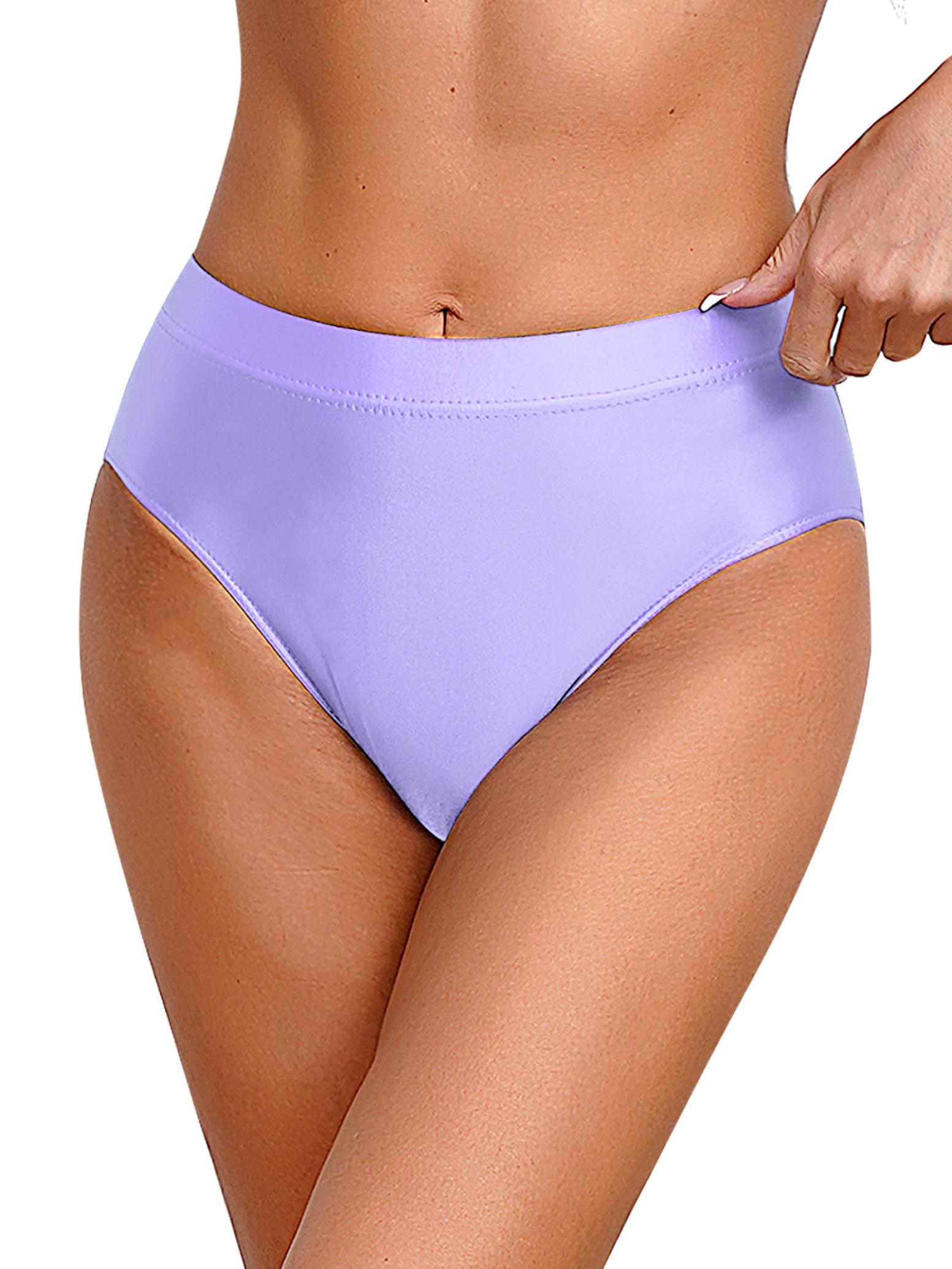 

Женское сексуальное бесшовное бикини с низкой талией, бразильское нейлоновое блестящее нижнее белье L фиолетовый