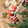 Santa Claus Climbing Rope Ornament with Sponge - Single/Double/Triple Ladder Options for Christmas