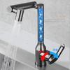 Cold and Hot Water Tap Stainless Steel Mixer Faucet Universal Rotation 2 Modes Spray Washbasin Sink Faucet Deck Mounted