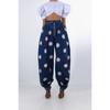 Women's High Rise Barrel Pants Loose Fit Denim Jeans Zip Fly Pleated Casual Denim Trousers