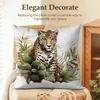 Summer Style Leopard Cushion Cover Natural Linen Organic Fabric DoubleSided Printing Sofa Home Decor Gift Pillow Case