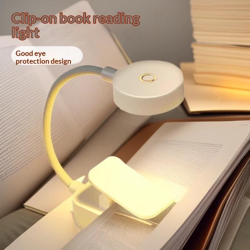Clip On LED Reading Lamp USB Rechargeable Foldable Eye Friendly Book Light for Backcountry Camping Night Use